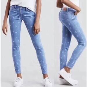 NWT Levi's 701 Super Skinny Palm Tree Jeans Size 30